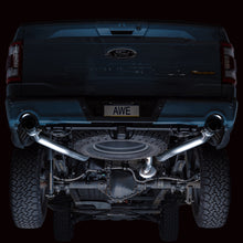 Load image into Gallery viewer, AWE Tuning 2021+ Ford F-150 Tremor (w/ Bumper Cutouts) 0FG Non-Resonated Catback -Diamond Black Tips