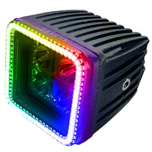 Load image into Gallery viewer, Oracle Off-Road 3in W Square Spotlight with Halo - ColorSHIFT SEE WARRANTY