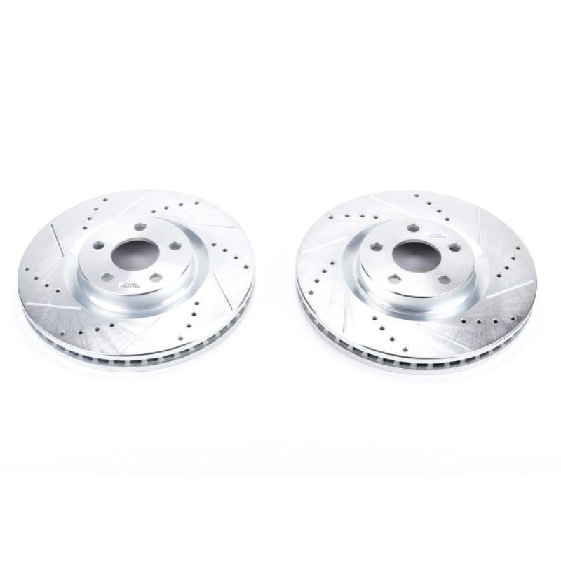 Power Stop 15-19 Ford Edge Front Evolution Drilled & Slotted Rotors - Pair