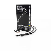 Load image into Gallery viewer, Goodridge 93-99 Triumph Tiger 855 CARB Carbon Race Front SS Brake Lines w/Black Fittings