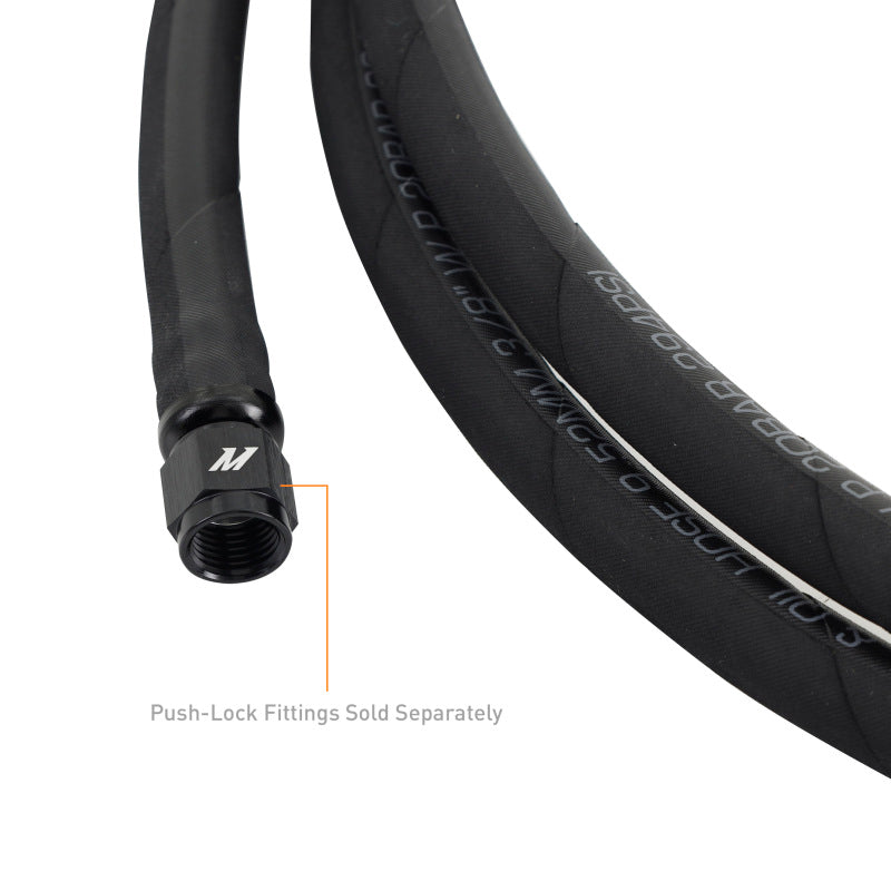 Mishimoto Push Lock Hose, Black, -4AN, 120in Length