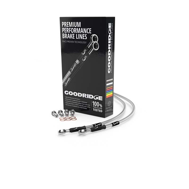 Goodridge 87-90 Honda CBR600FH-FL Clear Race Front SS Brake Lines