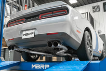 Load image into Gallery viewer, MBRP 15-16 Dodge Challenger 5.7L HEMI SS 3in Quad Split Rear Exit w/ Carbon Fiber Tips - T304