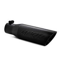 Load image into Gallery viewer, MBRP Universal Tip 3.5 O.D. Dual Wall Angled 2.5 inlet 12 length - Black Finish