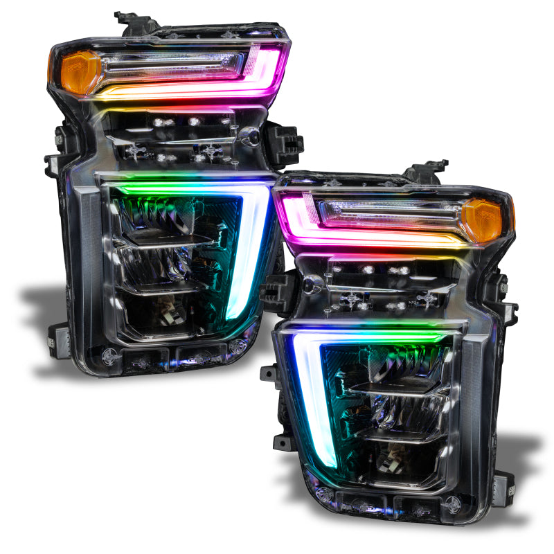 Oracle 20-21 Chevy Silverado HD 2500/3500 RGB+W Headlight DRL Upgrade Kit - ColorSHIFT SEE WARRANTY