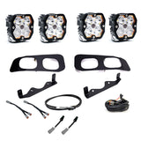 Baja Designs 2023+ Ford SD Squadron Sport 2.0 Dual Fog Pocket Kit Upfitter (Multi Patterns) - Clear