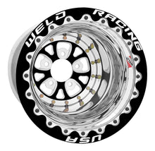 Load image into Gallery viewer, Weld V-Series 15x10 / 5x4.75 BP / 5in. BS Black Wheel - Black Double Beadlock MT