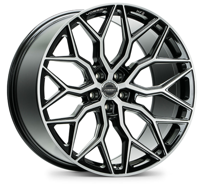 Vossen HF-2 20x9 / 5x120 / ET35 / Flat Face / 72.56 - Brushed Gloss Black Wheel