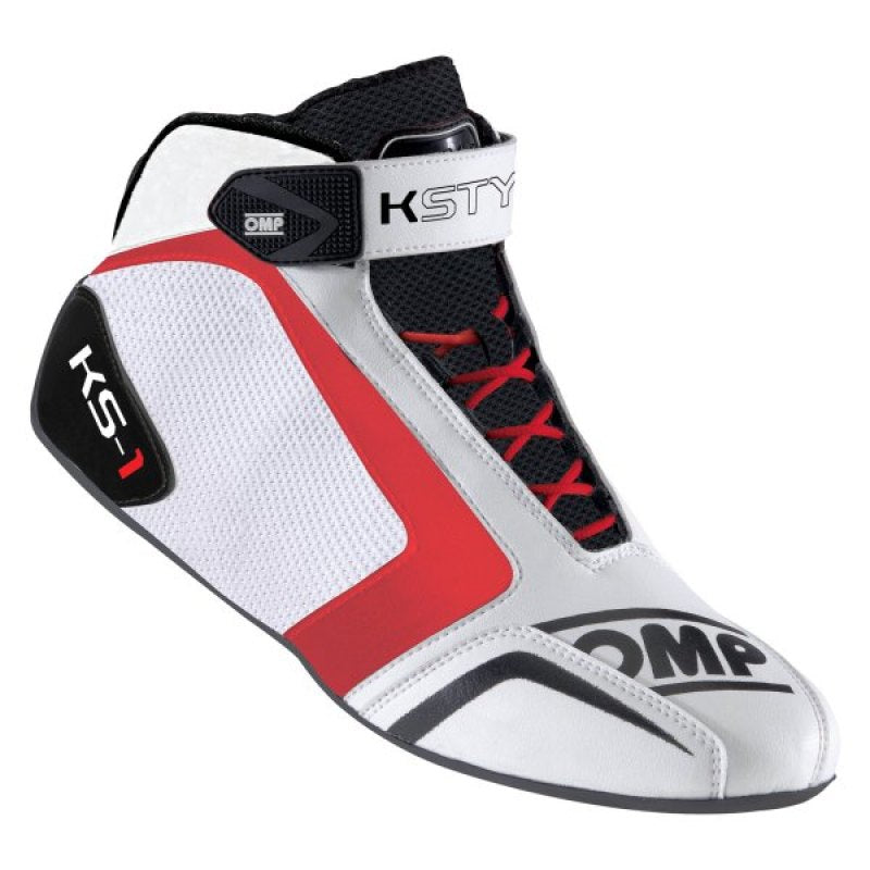 OMP KS-1 Shoes White/Black/Red - Size 46