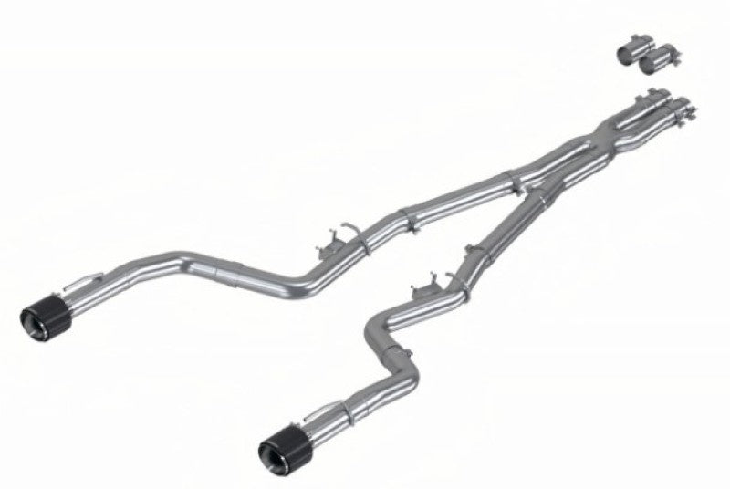 MBRP 17-21 Charger 5.7L/6.2L/6.4L 3in Race Profile Cat-Back w/Dual Carbon Fiber Tips T304 SS Exhaust