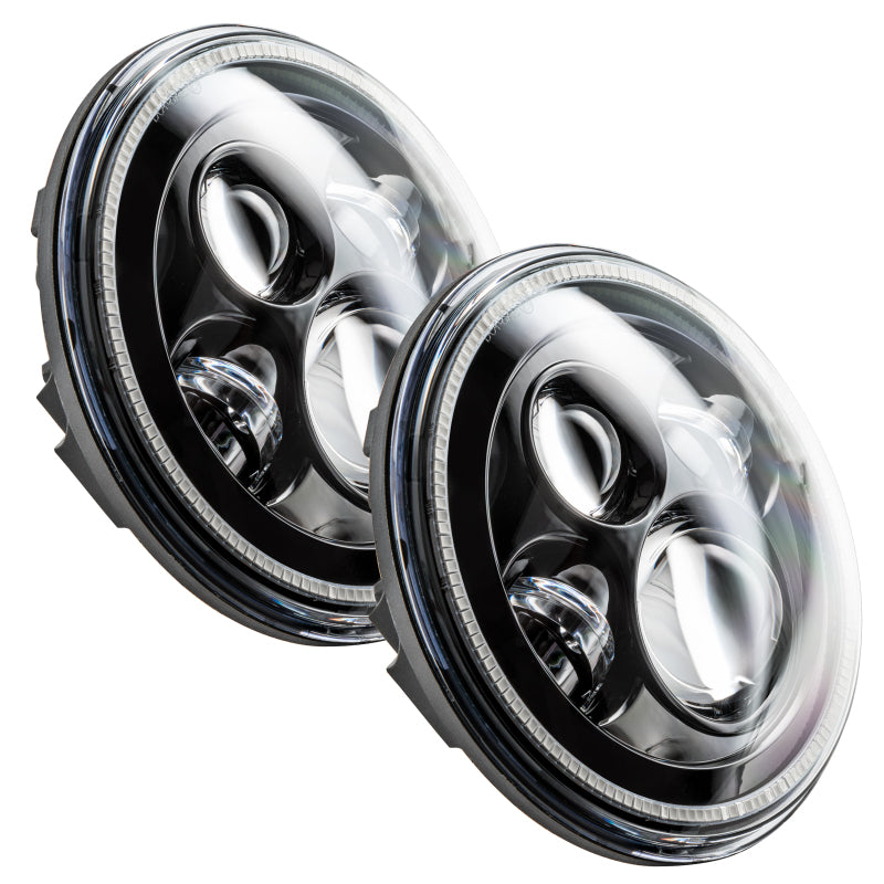 Oracle 7in High Powered LED Headlights - Black Bezel - ColorSHIFT - BC1 SEE WARRANTY