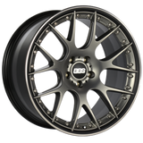 BBS CH-RII 21x9 5x108 ET45 PFS Platinum Center Black Rim SS Rim Protector Wheel w/Motorsport Etching