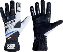 Load image into Gallery viewer, OMP KS-3 Gloves Black/W/Blue - Size Xs