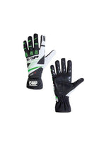 Load image into Gallery viewer, OMP KS-3 Gloves Black/W/Green - Size M