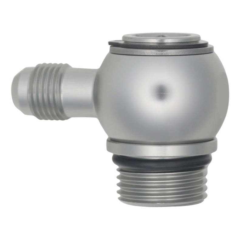 DeatschWerks 10AN ORB Male to 6AN Male Flare Low Profile 90-Degree Swivel - Anodized DW Titanium