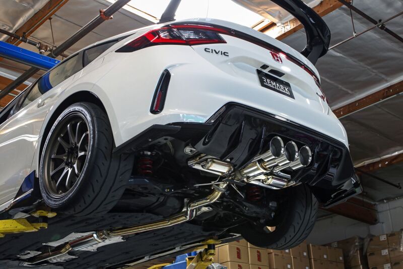 Remark 2023+ Honda Civic Type-R (FL5) Triple Tip Catback Exhaust w/ Triple Tip & Front Pipe