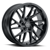 Method Raised MR801 20x10 / 6x5.5 BP / -18mm Offset / 106.25mm Bore - Gloss Black Milled Wheel