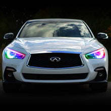 Load image into Gallery viewer, Oracle 14-21 Infiniti Q50 RGB+W Headlight Halo Upgrade Kit - ColorSHIFT w/o Controller SEE WARRANTY