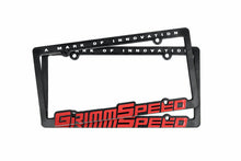 Load image into Gallery viewer, GrimmSpeed License Plate Frame - GrimmSpeed Red Text (Pair)