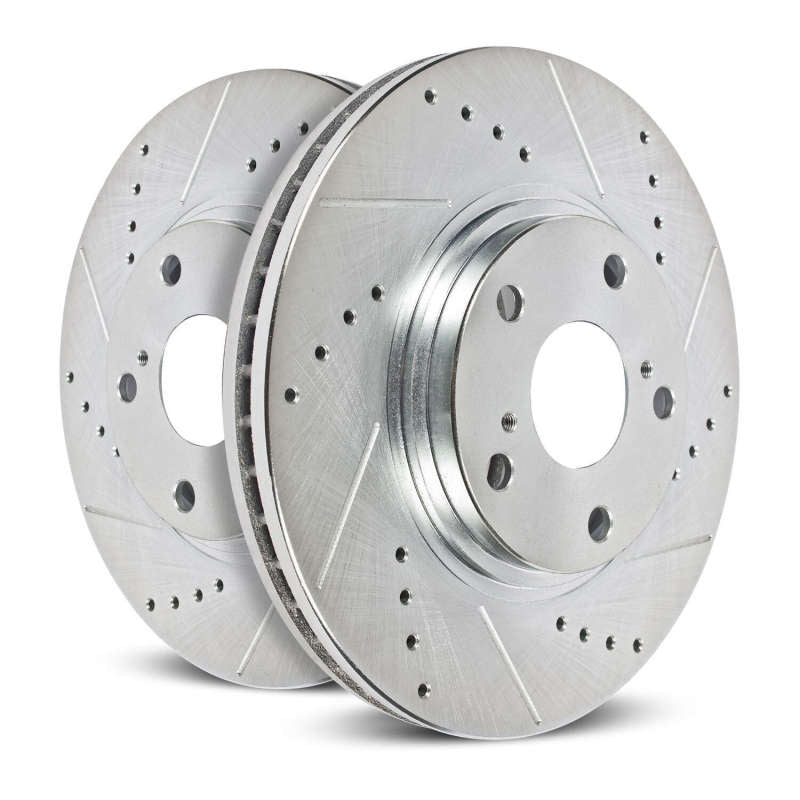 Power Stop 93-97 Infiniti J30 Rear Evolution Drilled & Slotted Rotors - Pair