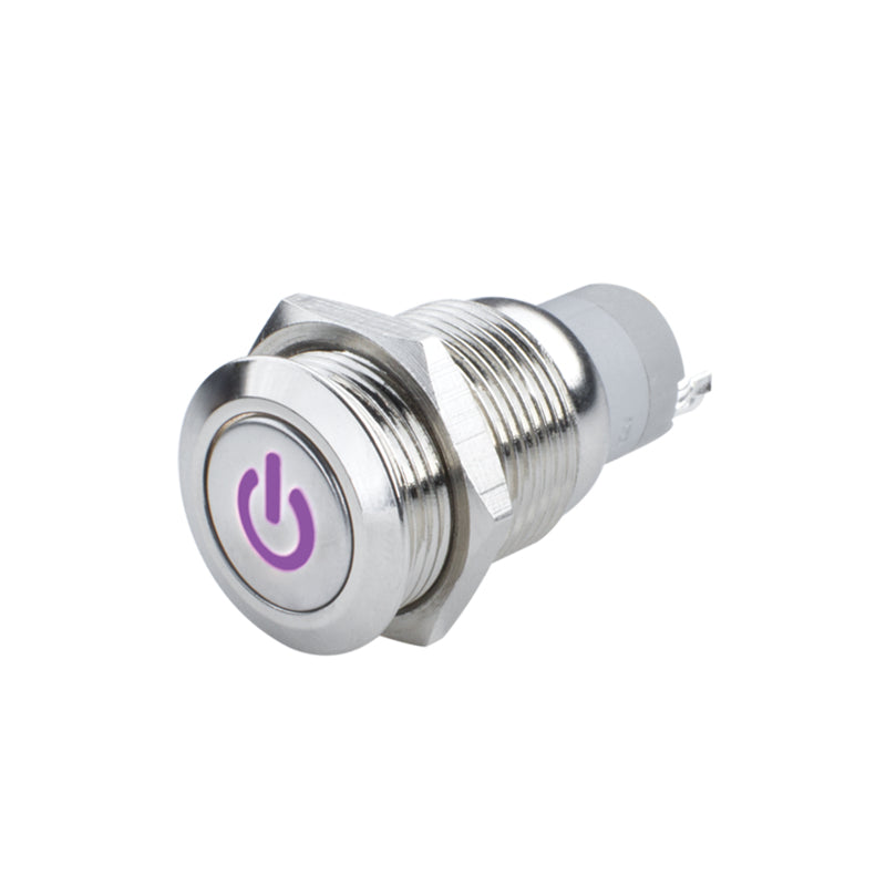 Oracle Pre-Wired Power Symbol On/Off Flush Mount LED Switch - UV/Purple SEE WARRANTY