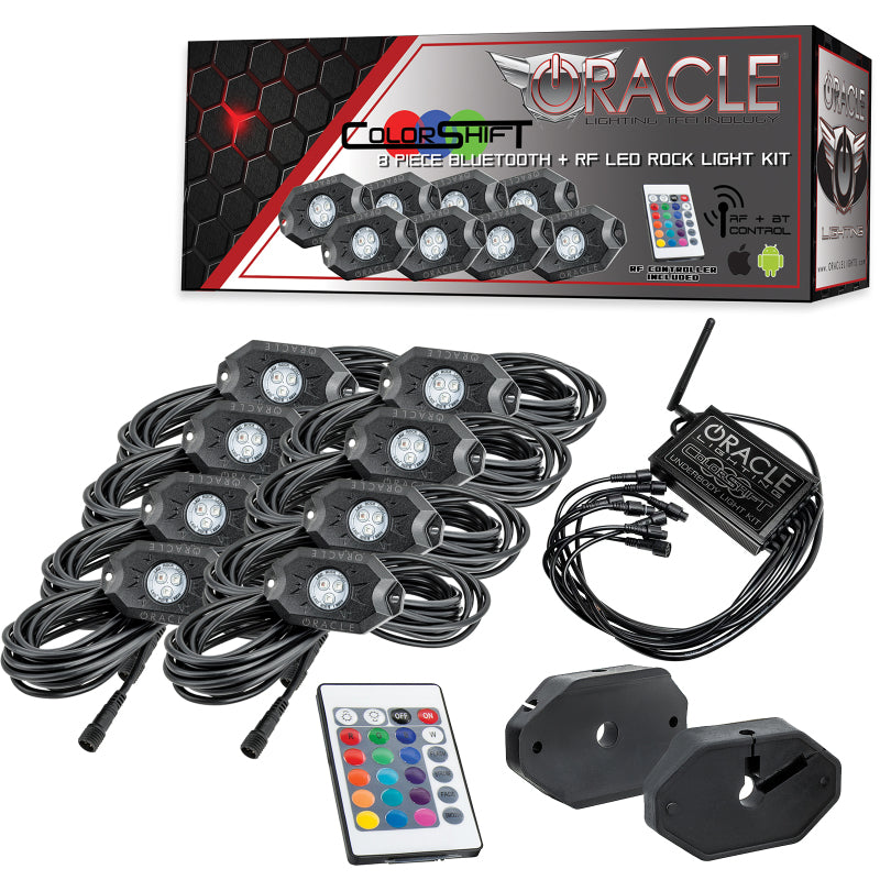 Oracle Bluetooth + RF Underbody Rock Light Kit - 8 PCS - ColorSHIFT SEE WARRANTY