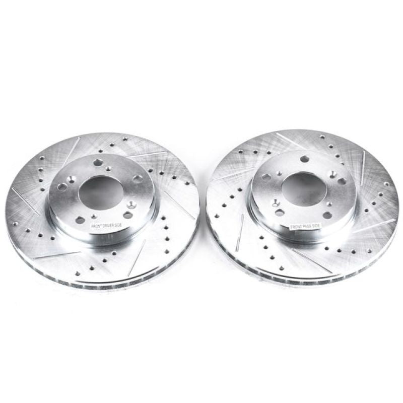 Power Stop 14-15 Acura ILX Front Evolution Drilled & Slotted Rotors - Pair