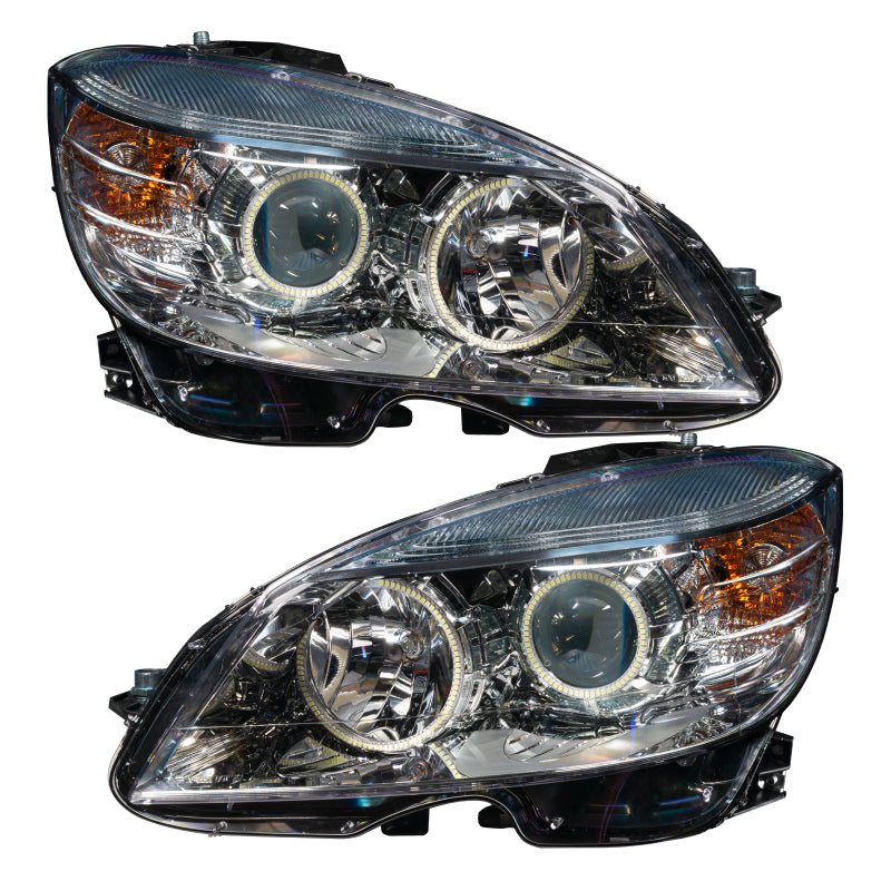 Oracle 08-11 Mercedes Benz C-Class Pre-Assembled Headlights Chrome - w/ Simple Cntrl SEE WARRANTY