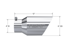 Load image into Gallery viewer, MBRP Universal Tip 6 O.D. Dual Wall Angled 4 inlet 12 length