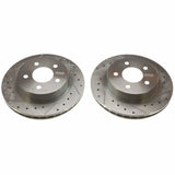 Power Stop 84-86 Ford Mustang Rear Evolution Drilled & Slotted Rotors - Pair