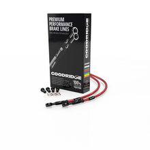 Load image into Gallery viewer, Goodridge 80-83 Yamaha RD350LC Red Race Front SS Brake Lines w/Black Fittings