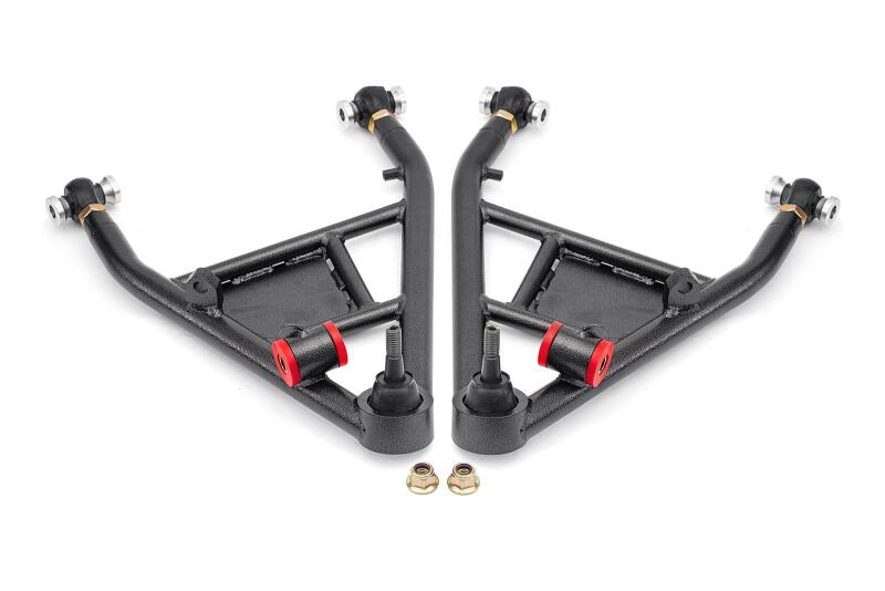 BMR 14-19 Chevrolet Corvette C7 Rear Lower Control Arms For 15in Conversion Kit - Black Hammertone