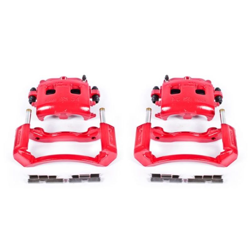 Power Stop 02-05 Dodge Ram 1500 Front Red Calipers w/Brackets - Pair