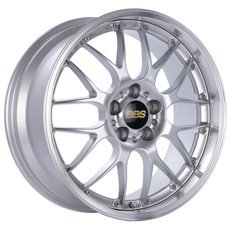 BBS RS-GT 19x9.5 5x120 ET40 CB72.5 Diamond Silver Center Diamond-Cut Rim Wheel - PFS/Clip Req