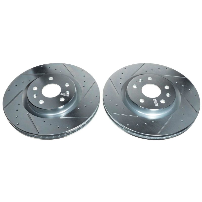 Power Stop 20-21 Chevrolet Corvette Front Evolution Drilled & Slotted Rotor - Pair