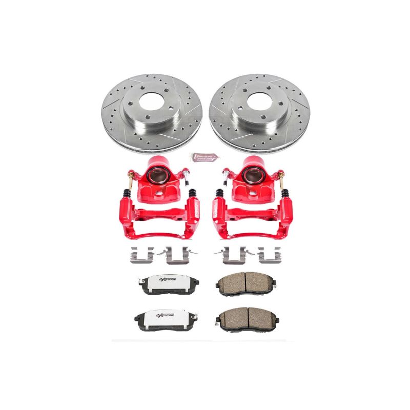 Power Stop 00-01 Nissan Maxima Front Z26 Street Warrior Brake Kit w/Calipers