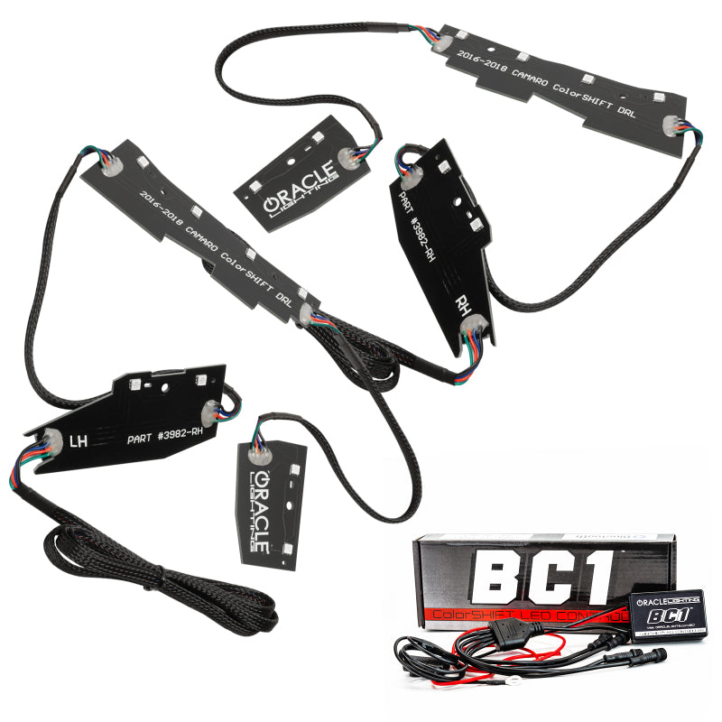 Oracle 16-18 Chevy Camaro RGB+W Headlight DRL Upgrade Kit - ColorSHIFT w/ BC1 Cntrl SEE WARRANTY