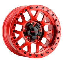 Load image into Gallery viewer, Weld Off-Road W905 17X10 Cinch Beadlock 5X127 5X139.7 ET-24 BS4.50 Candy Red / Red Ring 87.1