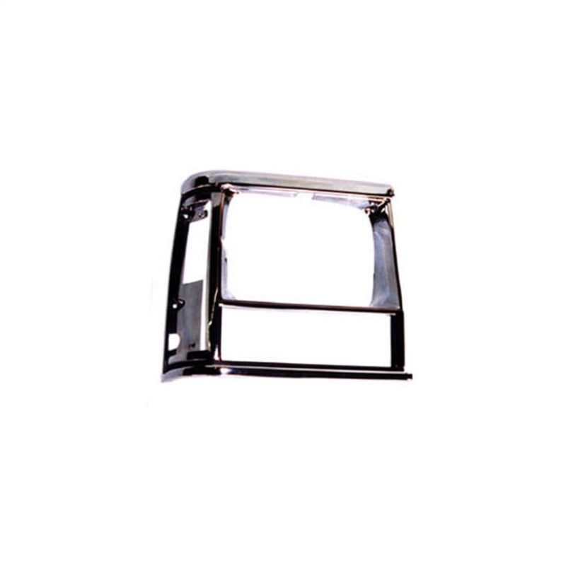 Omix RH Chrome Blk Headlight Bezel 84-01 Cherokee (XJ)