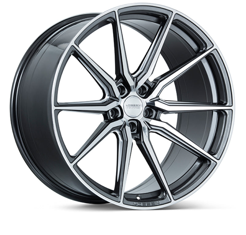 Vossen HF-3 20x9.5 / 5x112 / ET40 / Deep Face / 66.5 - Gloss Graphite Polished Wheel