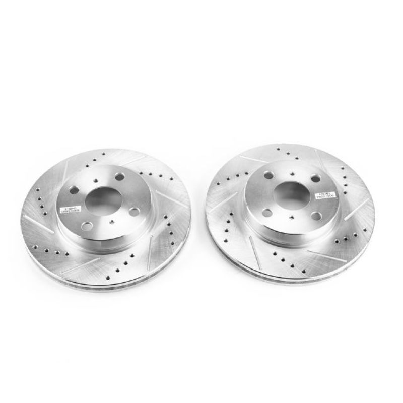 Power Stop 12-15 Scion iQ Front Evolution Drilled & Slotted Rotors - Pair