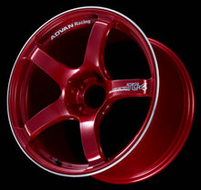 Load image into Gallery viewer, Advan TC4 18x7 / 4x100 / +41 Offset / 63 CB - Racing Candy Red &amp; Ring