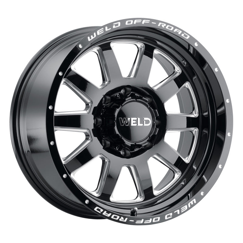 Weld Off-Road W102 20X9.0 Stealth 8X180 ET00 BS5.00 Gloss Black MIL 124.3