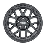 Weld Off-Road W104 17X9.0 Cinch 6X135 6X139.7 ET-12 BS4.50 Satin Black Gloss Black 106.1