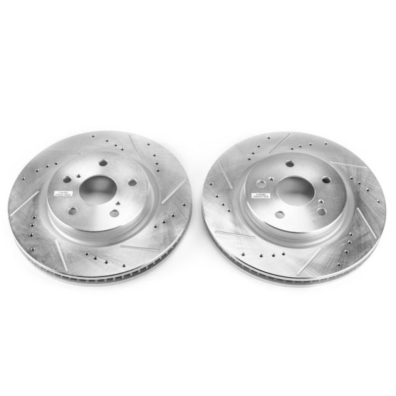 Power Stop 2019 Lexus ES350 Front Evolution Drilled & Slotted Rotors - Pair