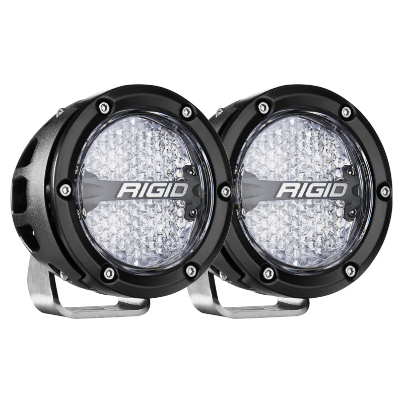 Rigid Industries 360-Series 4in LED Off-Road Diffused Beam - RGBW Backlight (Pair)