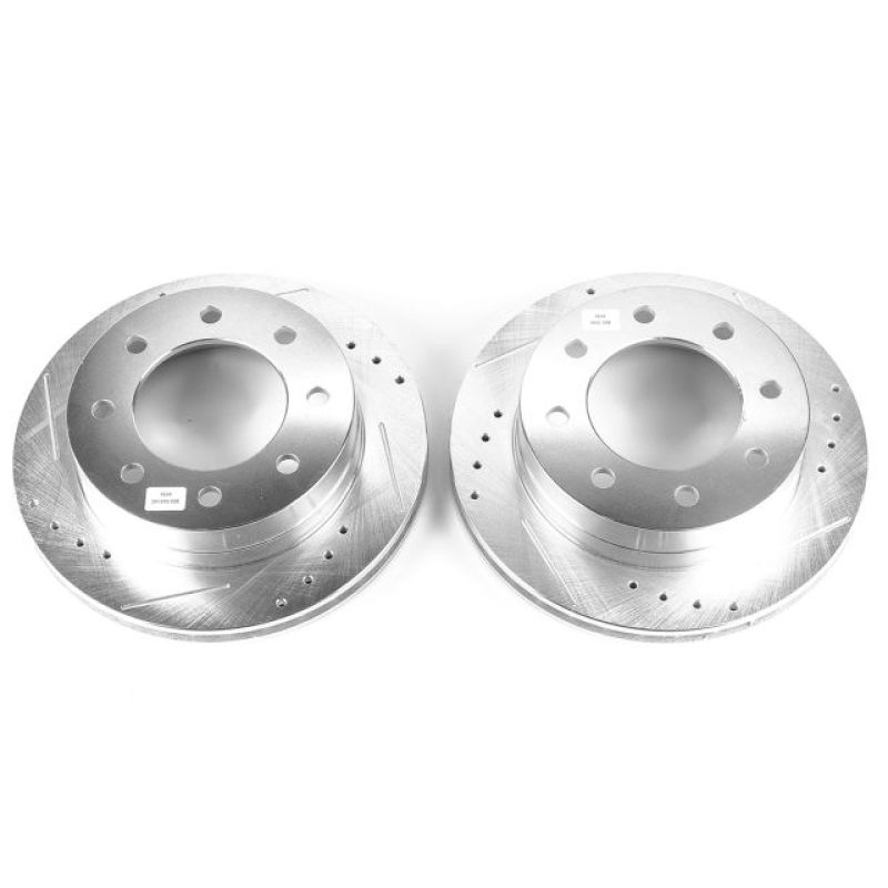 Power Stop 2003 Chevrolet Silverado 1500 HD Rear Evolution Drilled & Slotted Rotors - Pair