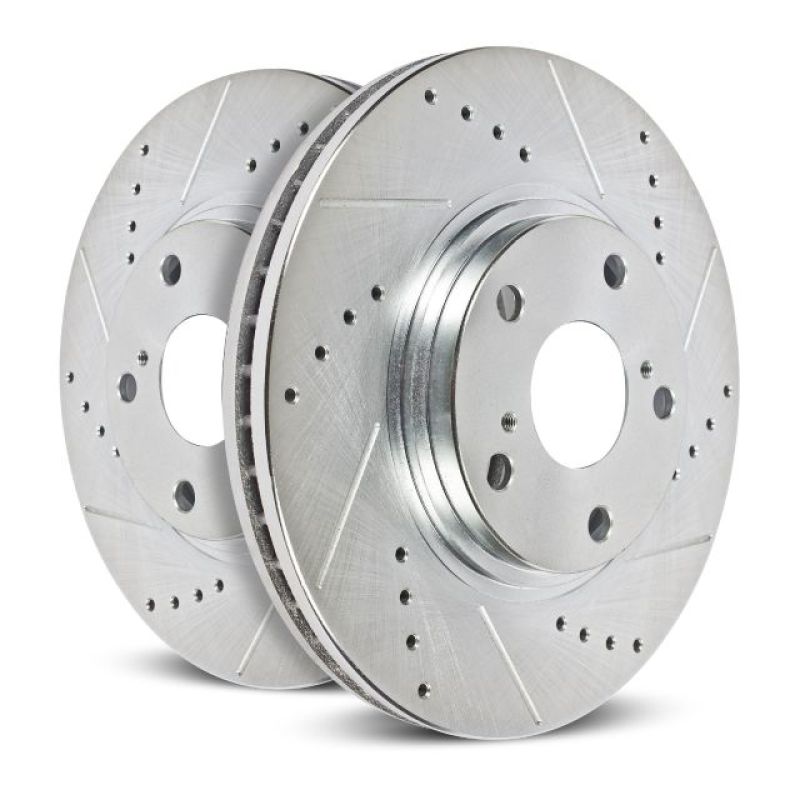 Power Stop 17-19 Fiat 124 Spider Rear Evolution Drilled & Slotted Rotors - Pair