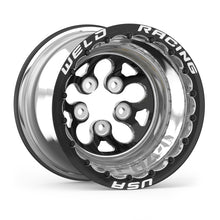 Load image into Gallery viewer, Weld Alpha-1 15x12 / 5x4.5 BP / 5in. BS Black Wheel - Black (Powder Coated) Double Beadlock MT