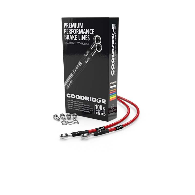 Goodridge 04-10 Honda VT750 Shadow Red Front SS Brake Lines